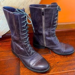 Leather Lace Up Boots ~ Vince Camuto ~ Indigo Blue